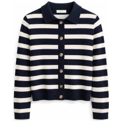 Cardigan Femme Rayé Boutonné | Mise au Green